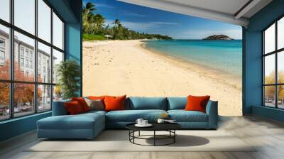 Picturesque tropical sandy Anchor Beach with turquoise water on Lizard Island. Lizard Island  is located on Great Barrier Reef in north-east part of Queensland, Australia Wall mural